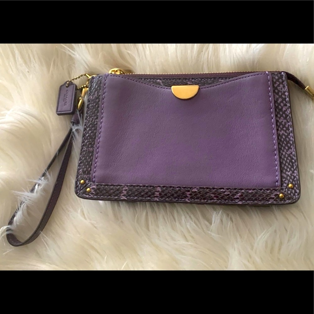 Purple coach wristlet NEW